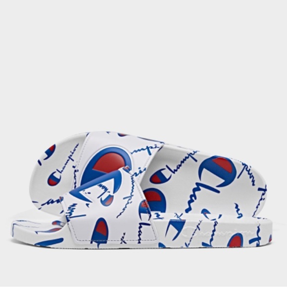 🆕 Champion IPO Warped Slides Shower Shoes Men’s Size 12 - Picture 2 of 8